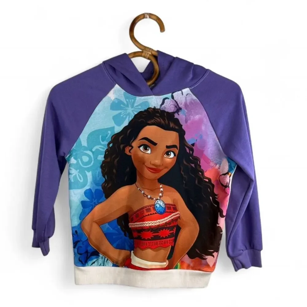 Disney Moana-themed Purple Kids Hoodie Size 5-6 Years